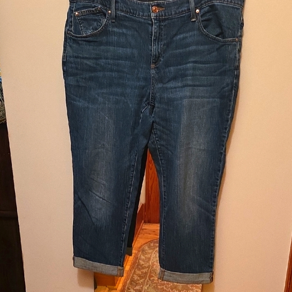 Chico's Dark Blue Ankle Jeans